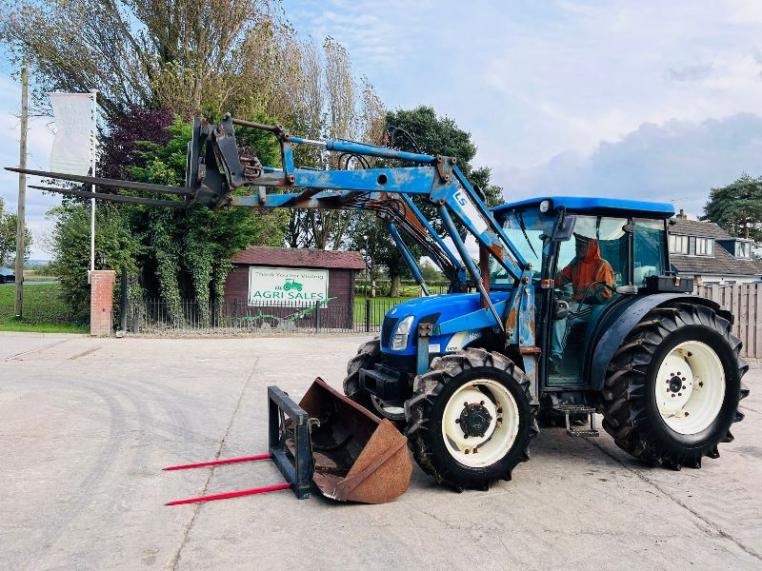 NEW HOLLAND TN75D 4WD TRACTOR *2837 HOURS*C/W LOADER, BUCKET, TINES*VIDEO*