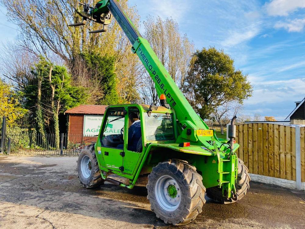 MERLO P26.6LPT TURBO TELEHANDLER * AG SPEC ONLY 6414 HOURS * C/W PUH
