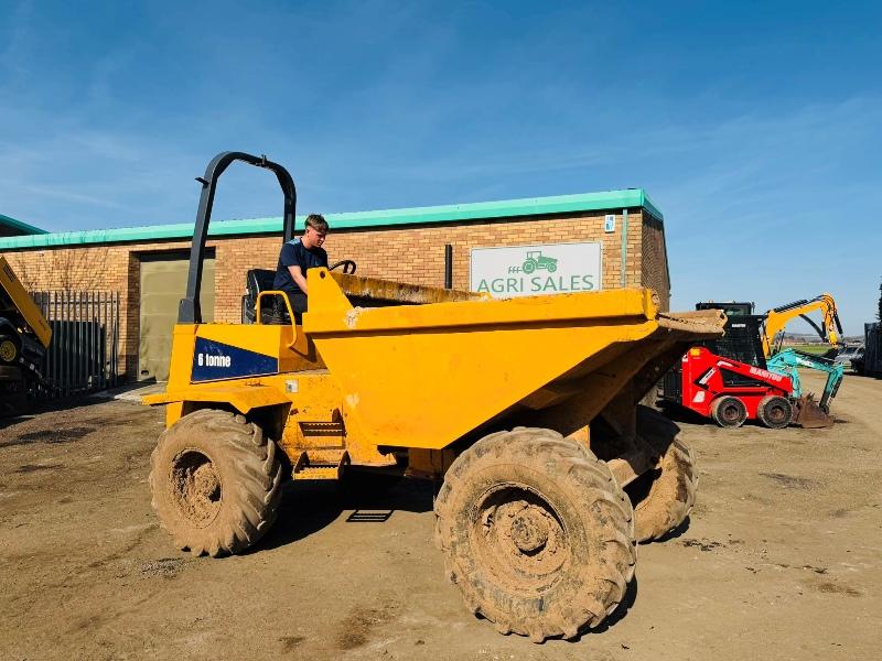 THWAITES 6 TONNE STRAIGHT TIP DUMPER*3141 HOURS*VIDEO*