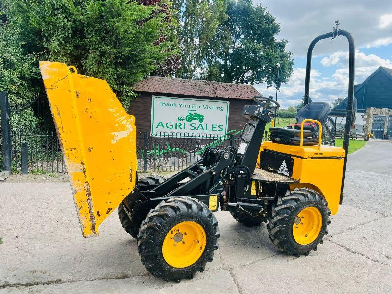 JCB 1THT 1 TON HIGH TIP DUMPER *YEAR 2016, 1147 HOURS* C/W ROLE BAR*VIDEO*