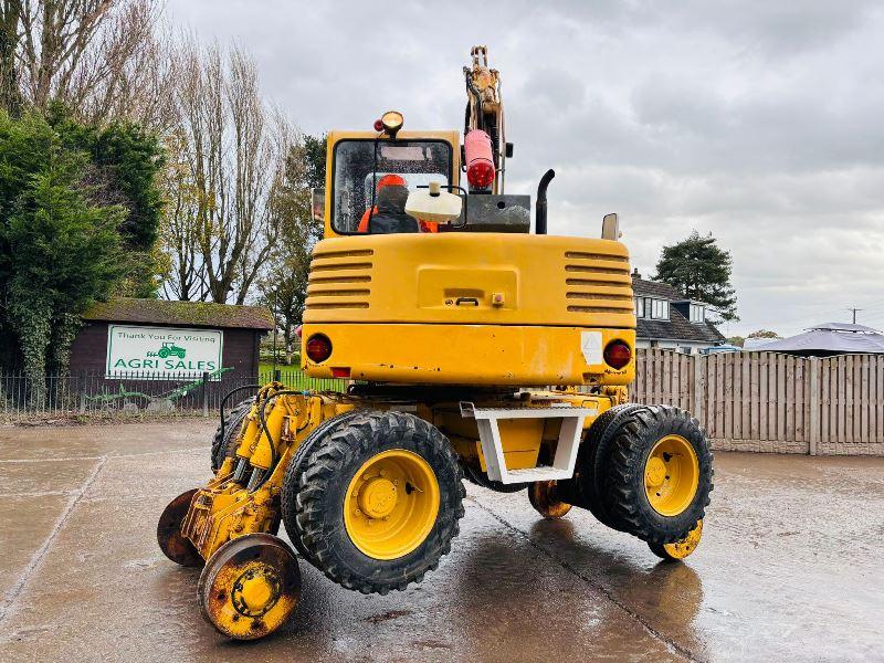 KOMATSU PW95R 4WD WHEELED EXCAVATOR C/W QUICK HITCH & RAILWAY GEAR *VIDEO*
