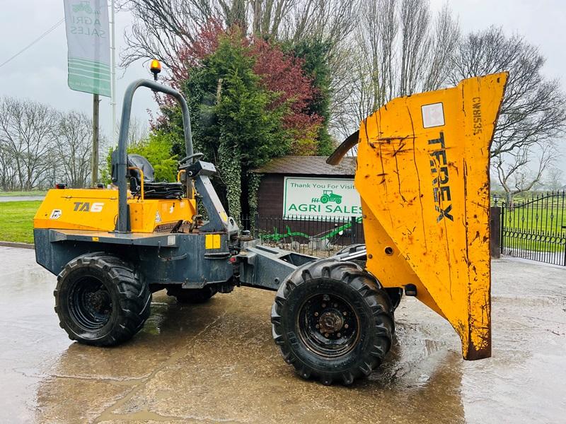 TEREX TA6 4WD DUMPER * YEAR 2011 , 2459 HOURS  * C/W ROLE BAR *VIDEO*