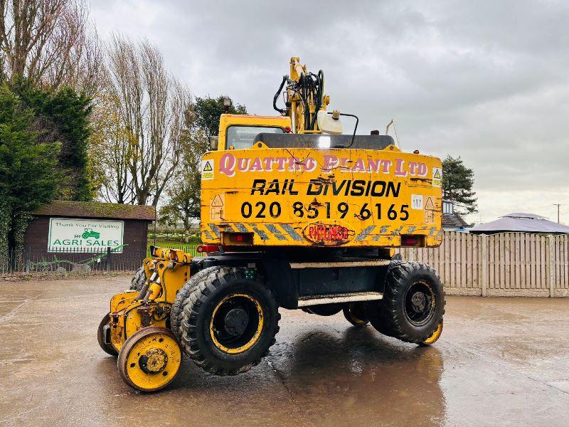 KOMATSU PW150ES-6K 4WD WHEELED EXCAVATOR C/W QUICK HITCH & RAILWAY GEAR *VIDEO*