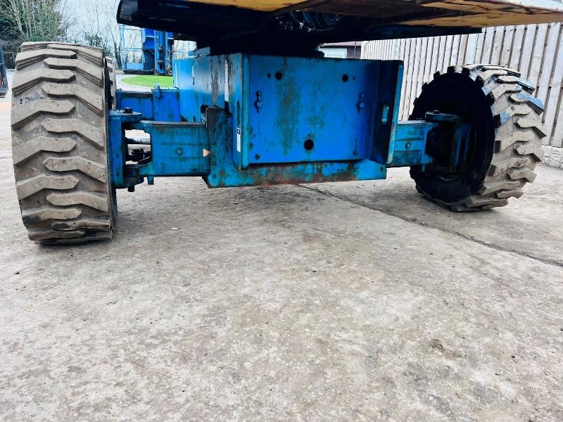 GENIE S85 AIREL PLATFORM * 85 FT WORKING HEIGHT * C/W HYDRAULIC PUSH OUT AXLES *VIDEO*