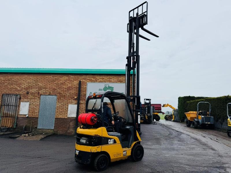 CATERPILLAR GP18N CONTAINER SPEC FORKLIFT*C/W PALLET TINES*VIDEO*