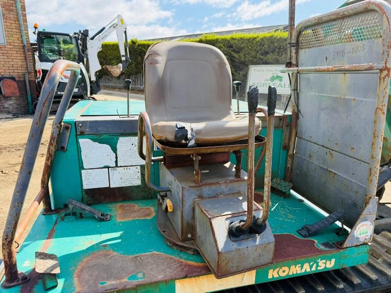 KOMATSU CD30-1 TRACKED DUMPER*C/W RUBBER TRACKS*VIDEO*