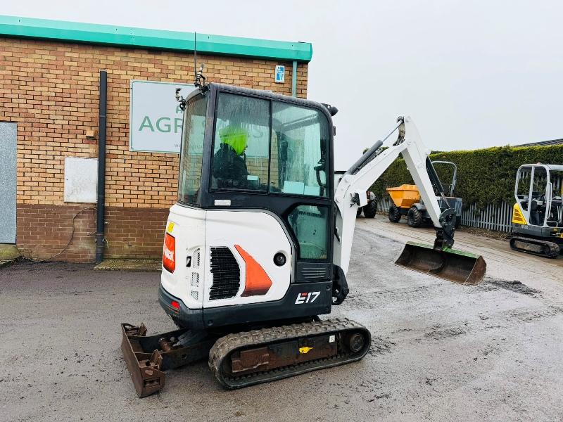 BOBCAT E17 EXCAVATOR*1503 HOURS*YEAR 2019*C/W BUCKET*VIDEO*
