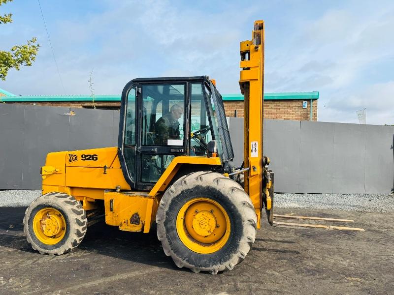 JCB 926 4WD ROUGH TERRAIN FORKLIFT*C/W PALLET TINES*VIDEO*