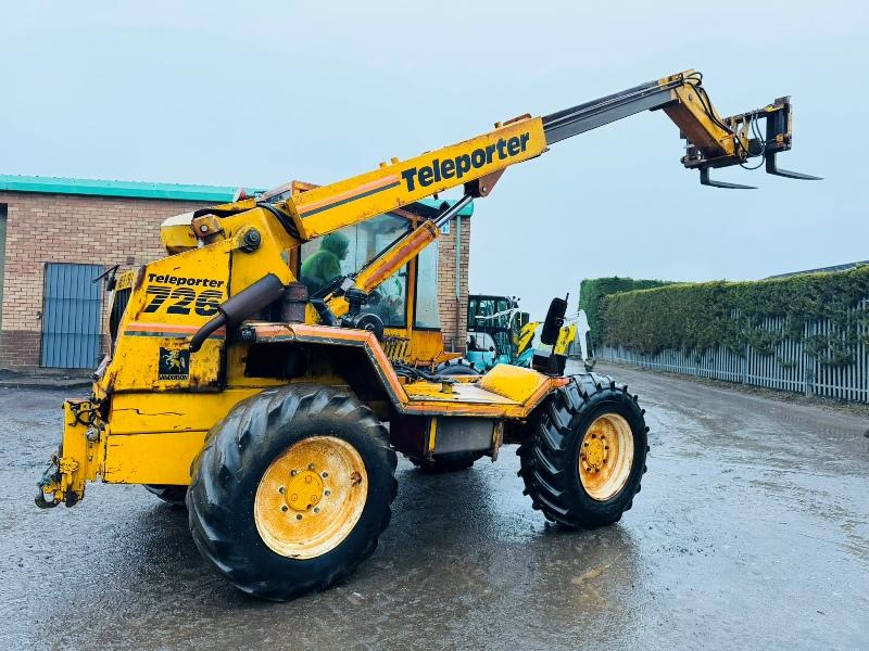 SANDERSON 726 TELEHANDLER*AG SPEC*C/W PALLET TINES*VIDEO*