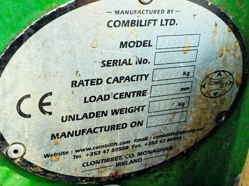 COMBILIFT C4000 DIESEL TRUCK MOUNTED FORKLIFT*C/W FORK POSITIONER*VIDEO*