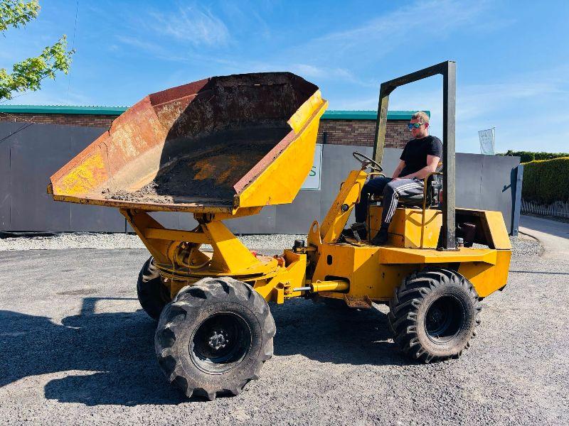 BENFORD 3 TONNE SWIVLE TIP DUMPER*VIDEO*