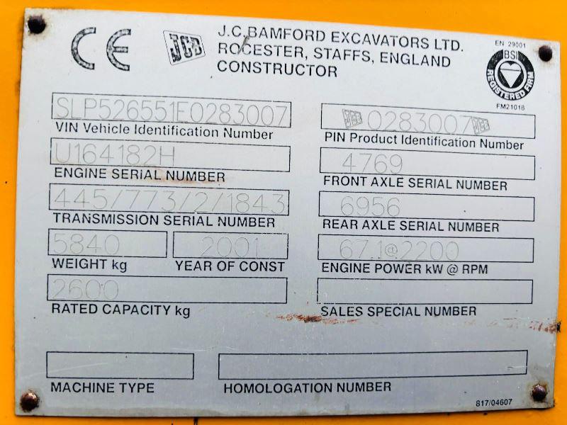 JCB 526S 4WD TELEHANDLER *AG-SPEC* C/W JOYSTICK CONTROL & PALLET TINES *VIDEO*