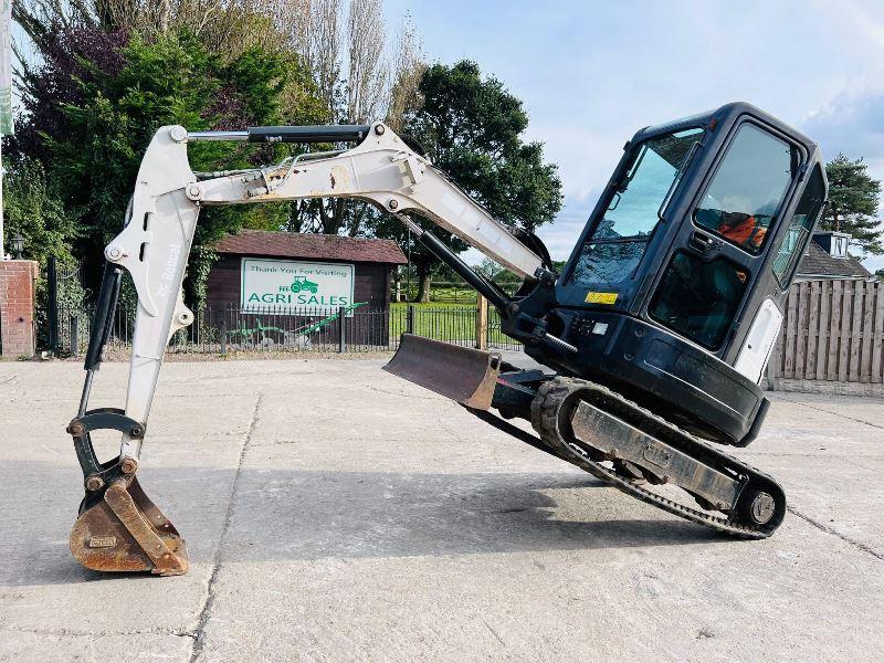 BOBCAT E25 EXCAVATOR *YEAR 2014, 2699 HOURS* C/W ZERO SWING *VIDEO*