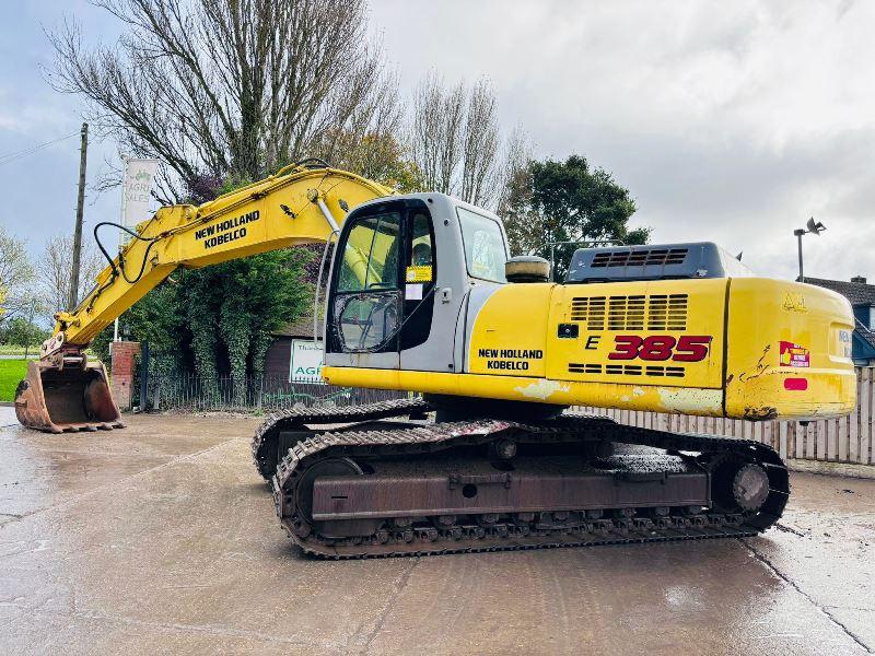 NEW HOLLAND KOBELCO E385 EXCAVATOR C/W ISUZU ENGINE & QUICK HITCH *VIDEO*