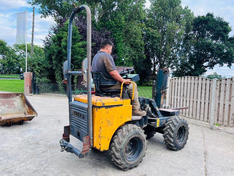 TEREX 4WD DUMPER *4 CYL KUBOTA ENGINE* C/W SKIP AND HYDRAULIC LOG SPLITTER*VIDEO* 