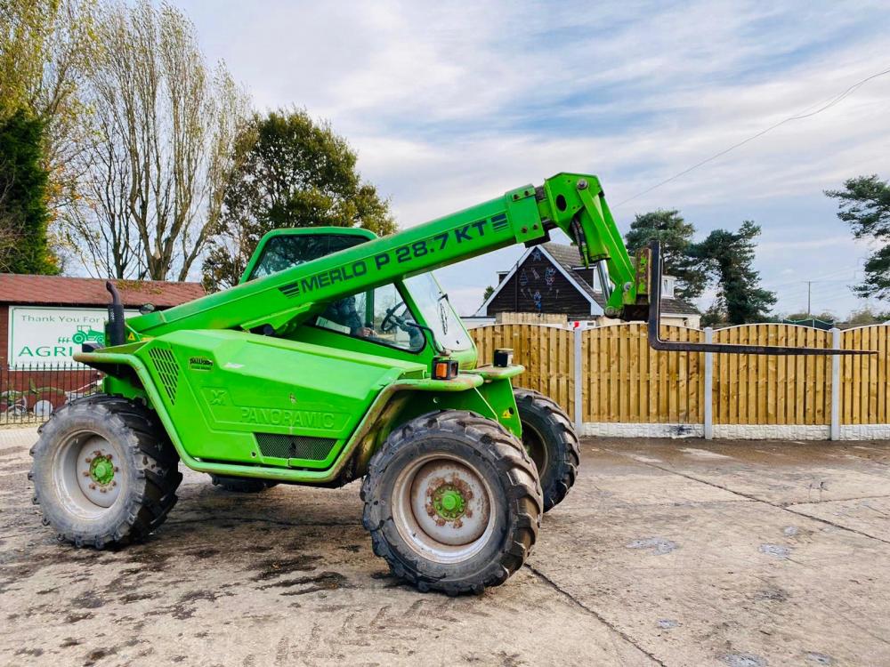MERLO P28.7KT TURBO TELEHANDLER * AG SPEC 7 METER REACH * C/W PICK UP HITCH