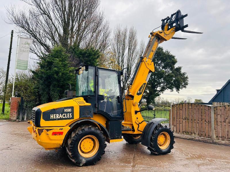 HERACLES H580 4WD TELEHANDLER *YEAR 2019, 1514 HOURS* C/W PALLET TINES *VIDEO*