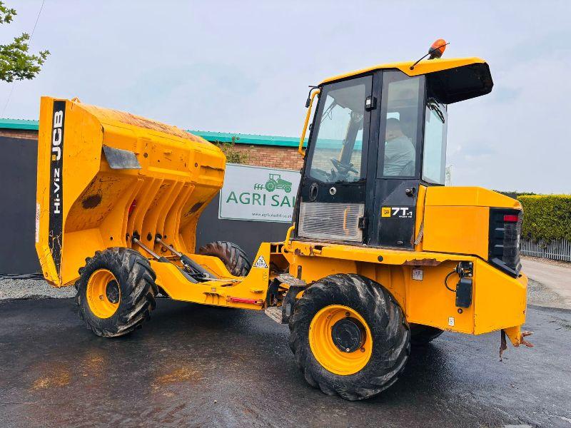 JCB 7FT 7 TONNE STRAIGHT TIP DUMPER* READING 1286 HOURS*YEAR 2018*VIDEO*
