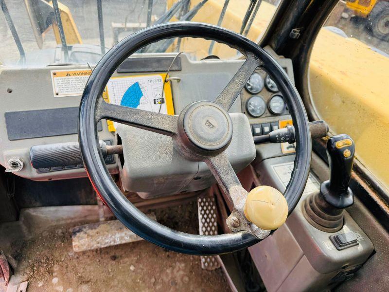 CATERPILLAR TH63 TELEHANDLER*C/W JACK LEGS*VIDEO*