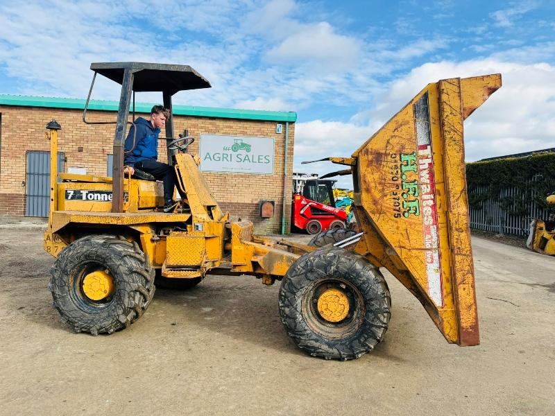 THWAITES 7 TONNE STRAIGHT TIP DUMPER*C/W PERKINS ENGINE*VIDEO*