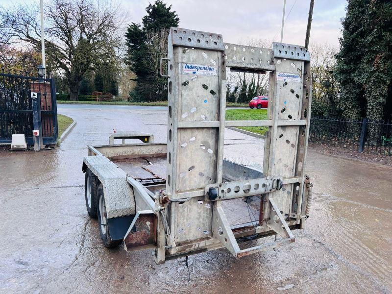 INDESPENSION TWIN AXLE PLANT TRAILER C/W LOADING RAMP 