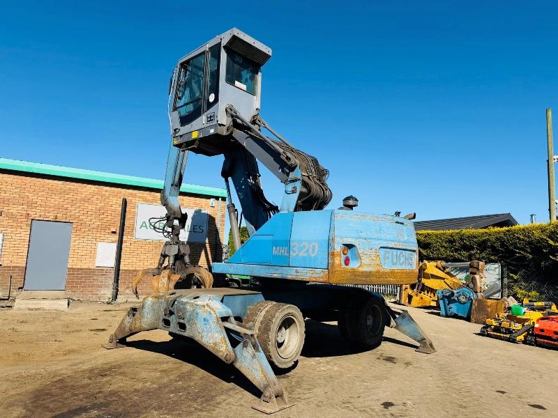 FUCHS MHL 320 HIGH RISE SCRAP HANDLER*C/W ROTATING SCRAP GRAB*VIDEO*