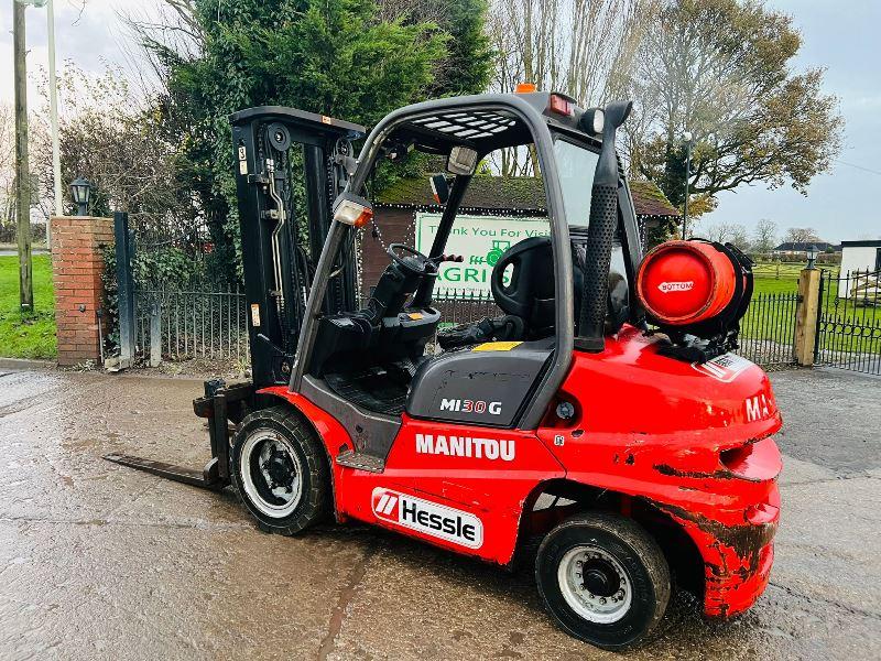 MANITOU MI30G CONTAINER SPEC FORKLIFT *YEAR 2013* C/W HYDRAULIC TURN TABLE *VIDEO*