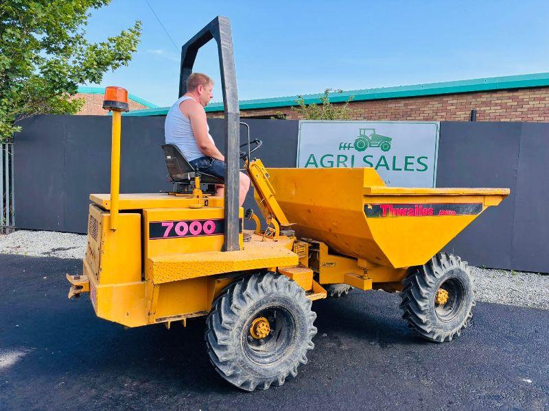 THWAITES 7000 3 TONNE STRAIGHT TIP DUMPER*VIDEO* 