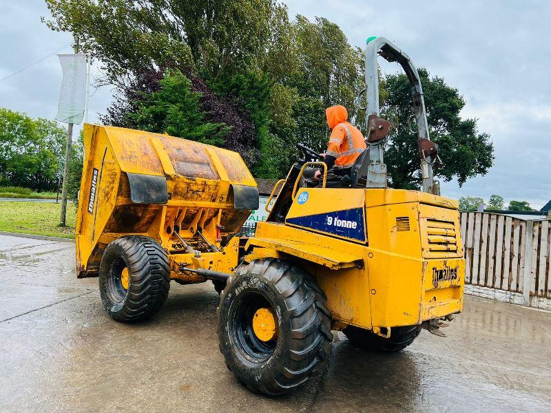 THWAITES 9 TON 4WD DUMPER C/W ROLE BAR & PERKINS ENGINE *VIDEO*