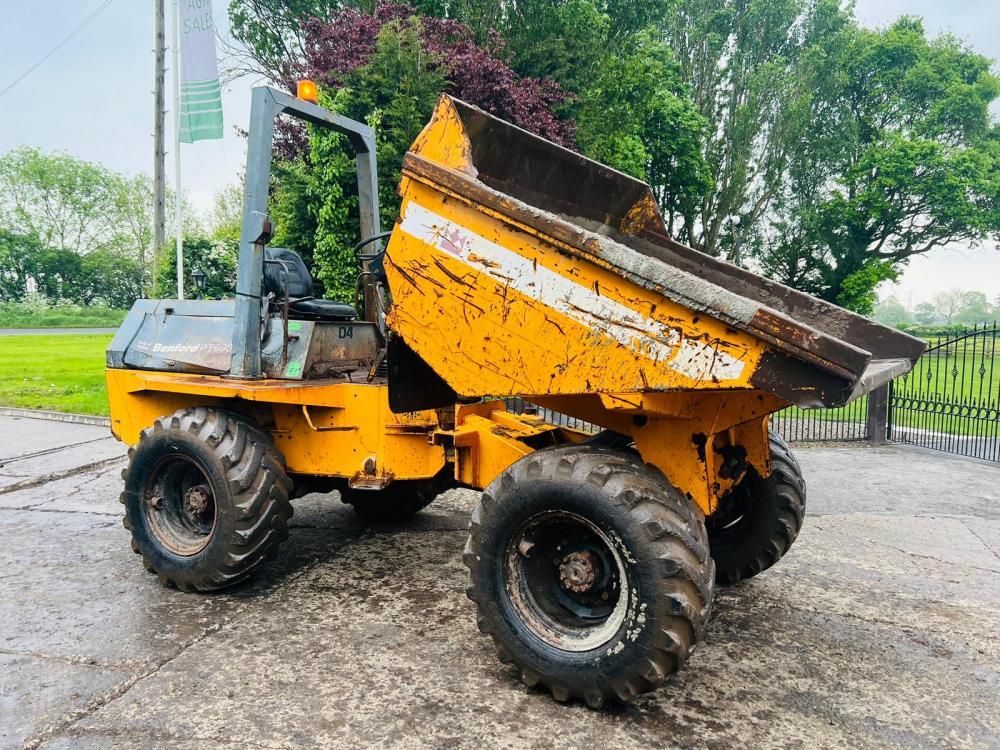 BENFORD 6000 4WD DUMPER C/W ROLE BAR & PERKINS ENGINE *VIDEO*