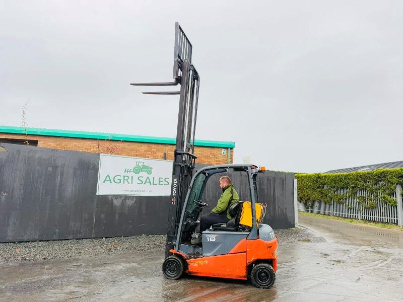 TOYOTA TRAIGO 48 18 ELECTRIC FORKLIFT*C/W SIDESHIFT*YEAR 2017*VIDEO*