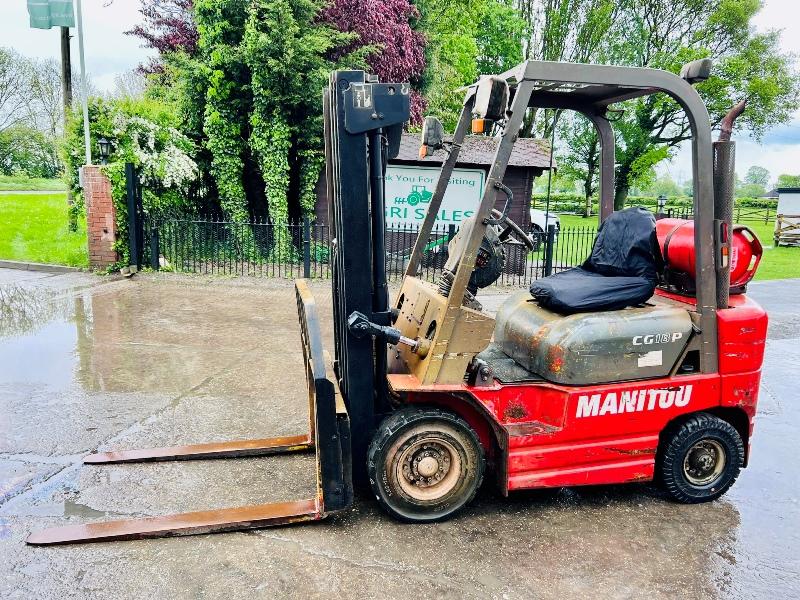 MANITOU CG18P DIESEL FORKLIFT *CONTAINER SPEC* C/W SIDE SHIFT *VIDEO*