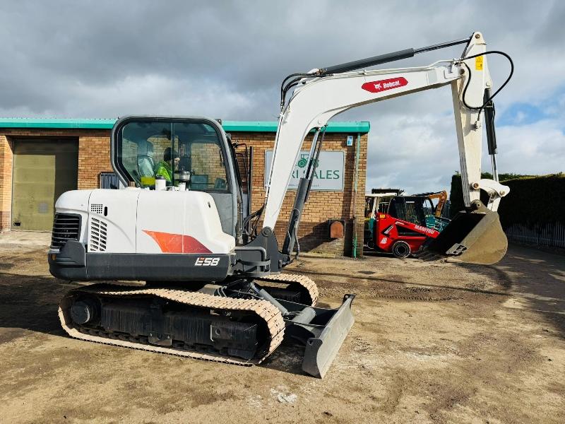 BOBCAT E58 EXCAVATOR*YEAR 2018*C/W BUCKET*VIDEO*