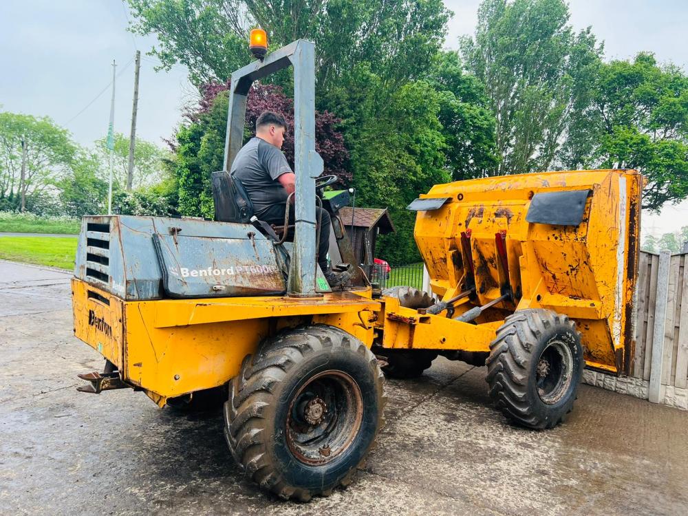 BENFORD 6000 4WD DUMPER C/W ROLE BAR & PERKINS ENGINE *VIDEO*