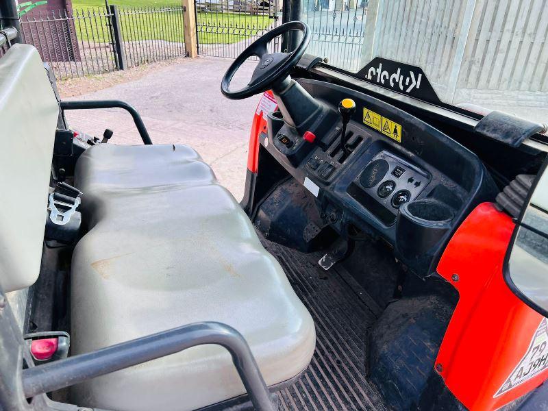 KUBOTA RTV900 4WD UTV *ROAD REGISTERED, YEAR 2011* C/W POWER STEERING *VIDEO*