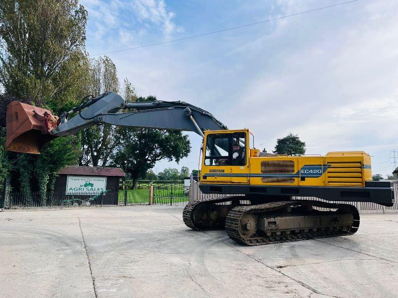 AKERMAN EC420 TRACKED EXCAVATOR C/W DOUBLE LOCKING QUICK HITCH & BUCKET *VIDEO*