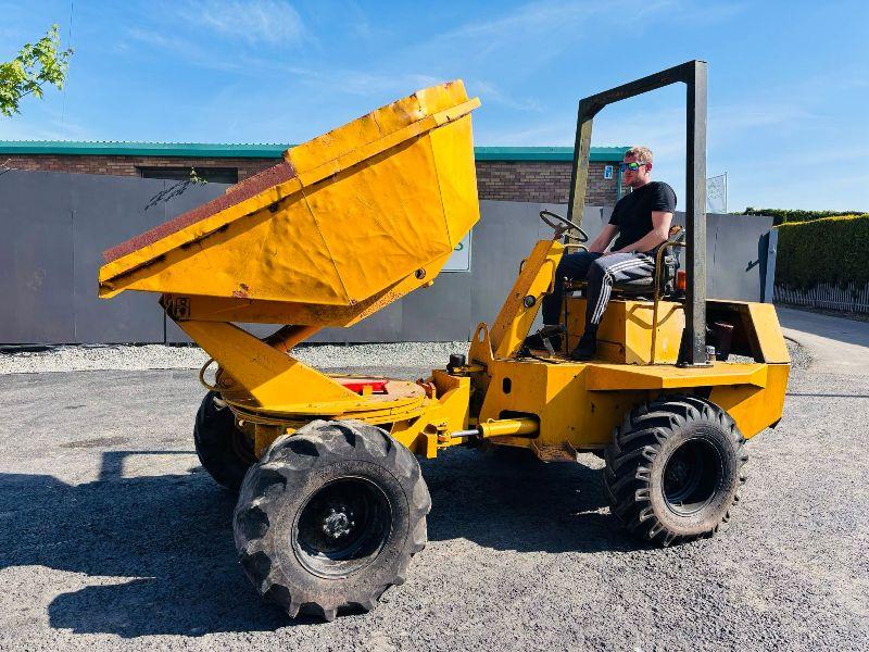 BENFORD 3 TONNE SWIVLE TIP DUMPER*VIDEO*