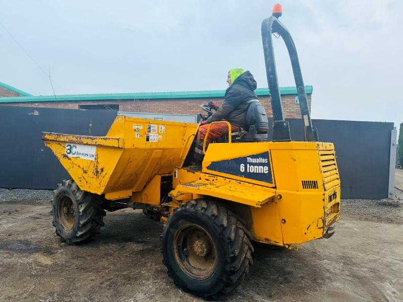 THWAITES 6 TONNE STRAIGHT TIP DUMPER*C/W SAFETY FRAME*VIDEO*