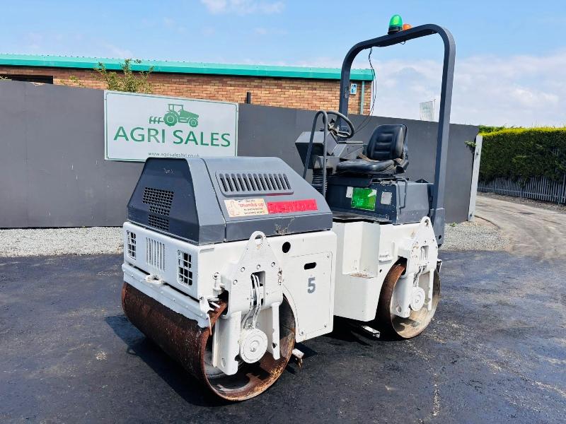BENFORD TV1300 DOUBLE DRUM VIBRATING ROLLER*C/W SAFETY FRAME*VIDEO*