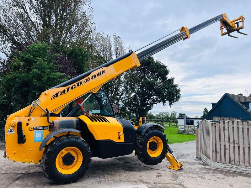 JCB 535-125HI VIZ 4WD TELEHANDLER *YEAR 2015,12.5 METER* C/W TINES *VIDEO*