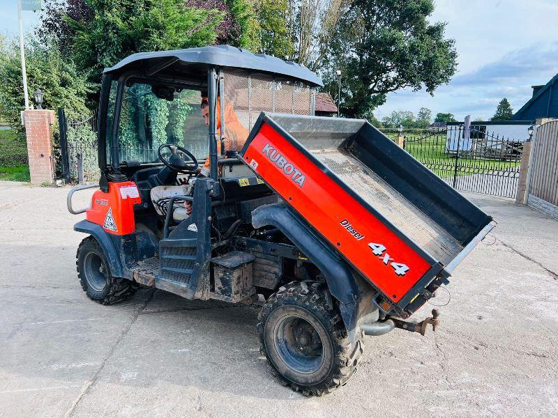 KUBOTA RTV900 4WD UTV *ROAD REGISTERED, YEAR 2011* C/W POWER STEERING *VIDEO*
