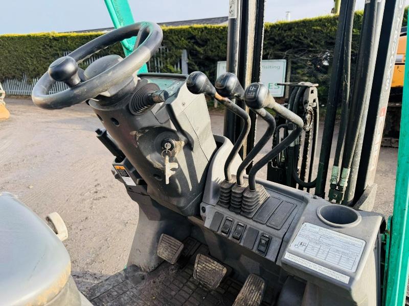 MITSUBISHI FG18N FORKLIFT*C/W SIDESHIFT AND PALLET TINES*VIDEO*