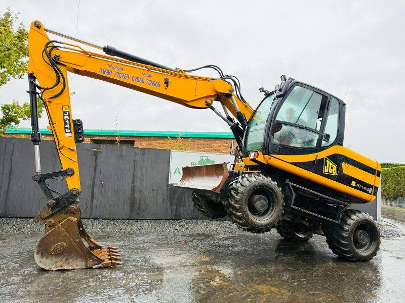 JCB JS145 WHEELED EXCAVATOR*C/W BUCKET*VIDEO*