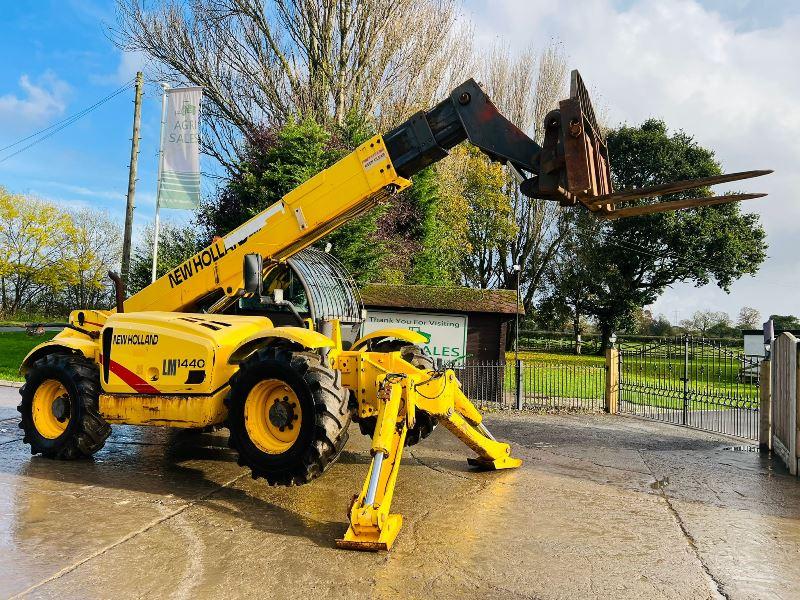 NEW HOLLAND LM1440 4WD TELEHANDLER *14 METER REACH* C/W PALLET TINES *VIDEO*