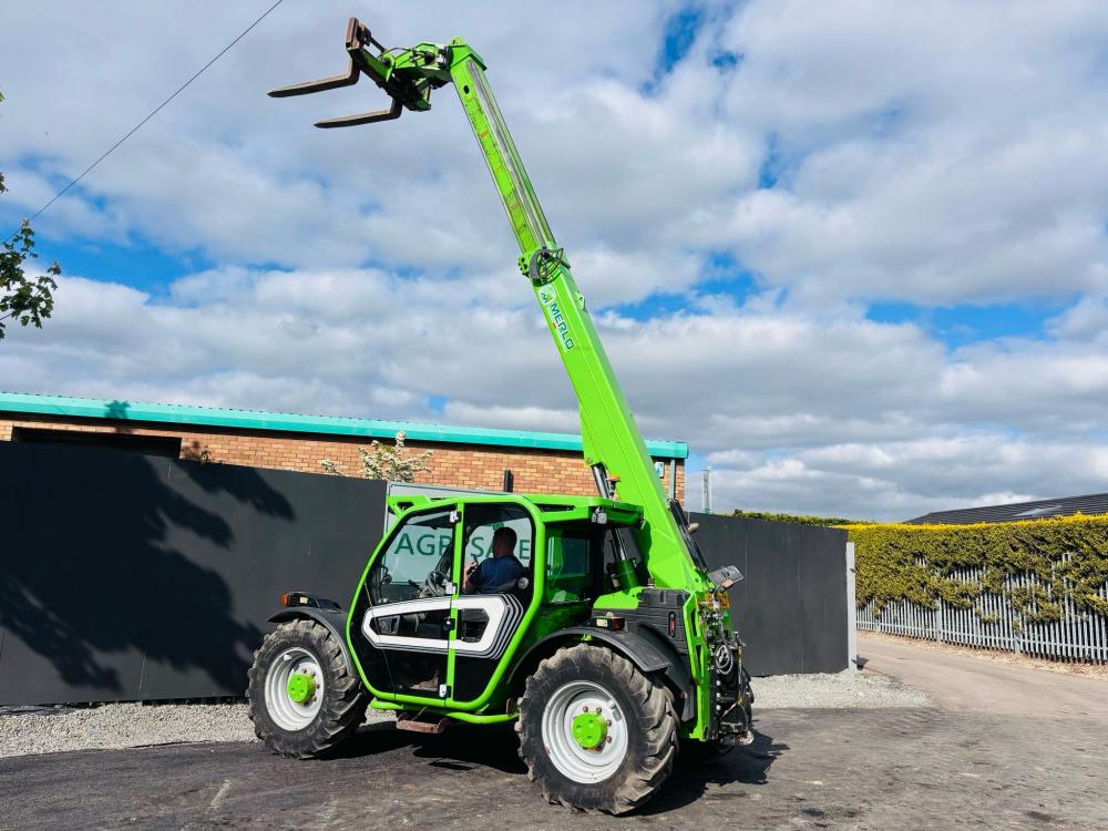 MERLO TF33.7 115 TURBO TELEHANDLER*AG SPEC *C/W PALLET TINES*YEAR 2017*VIDEO*