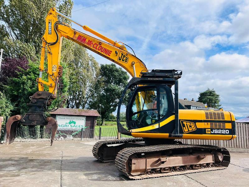 JCB JS220 TRACKED EXCAVATOR *4737 HOURS* C/W QUICK HITCH & ROTATING SELECTOR GRAB *VIDEO*