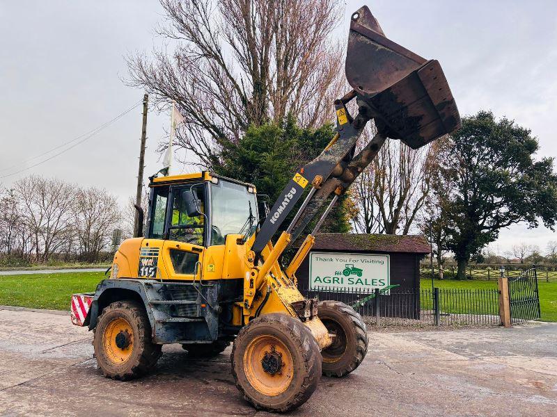 KOMATSU WA115 4WD LOADING SHOVEL * 5772 HOURS * C/W BUCKET *VIDEO*