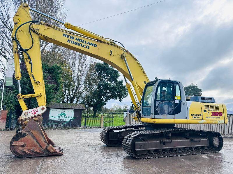NEW HOLLAND KOBELCO E385 EXCAVATOR C/W ISUZU ENGINE & QUICK HITCH *VIDEO*