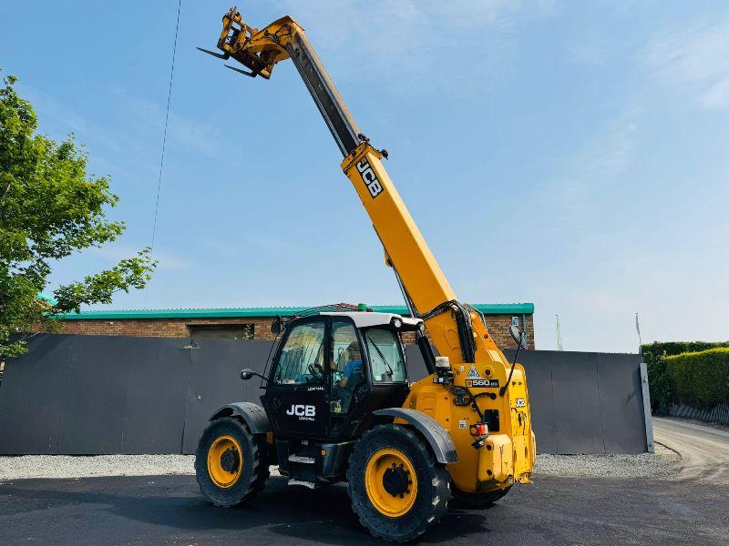 JCB 560-80 TELEHANDLER*PS TURBO*C/W PALLET TINES*YEAR 2016*VIDEO*