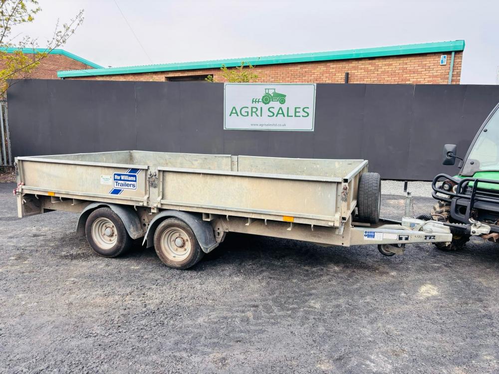 IFOR WILLIAMS 14FT 6 TWIN AXLE TRAILER *C/W SIDES AND RAMPS*YEAR 2020*VIDEO*
